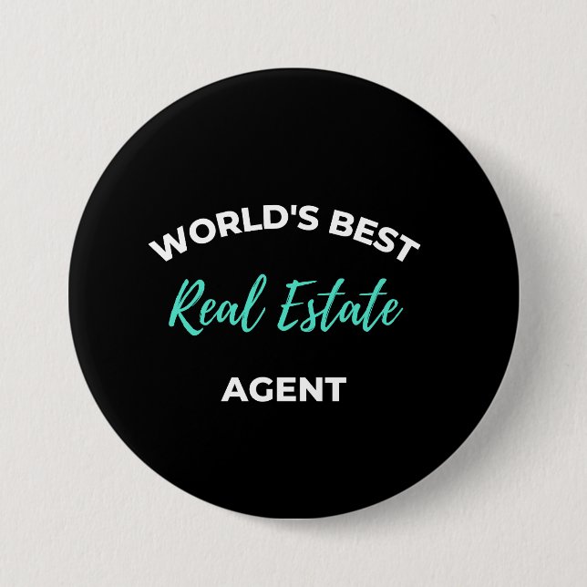World's Best Real Estate Agent 3 Inch Round Button (Front)