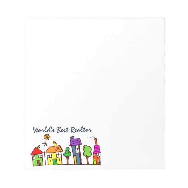World's Best Realtor Fun House Notepad (Front)