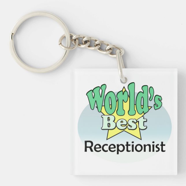 World's best Receptionist Keychain (Front)