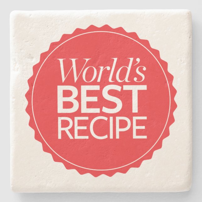 World's Best Recipe Stone Coaster (Front)