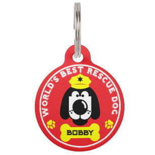 World's Best Rescue Dog Pet Tag