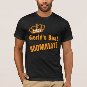 World's Best ROOMMATE Vintage Gold Crown A14 T-Shirt