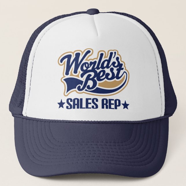 Worlds Best Sales Rep Trucker Hat (Front)