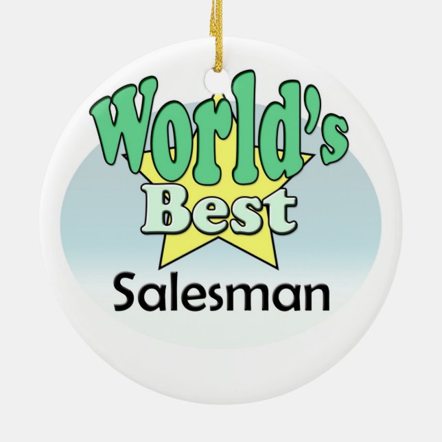 World's best Salesman Ceramic Ornament (Back)