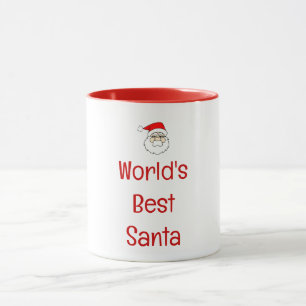 World's Best Santa in red Mug