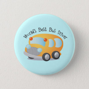 World's Best School Bus Driver Gift 2 Inch Round Button