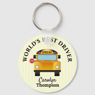 Worlds Best School Bus Driver Keychain