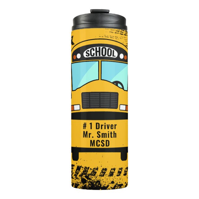 World's Best School Bus Driver Thermal Tumbler (Front)