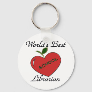 World's Best School Librarian Keychain