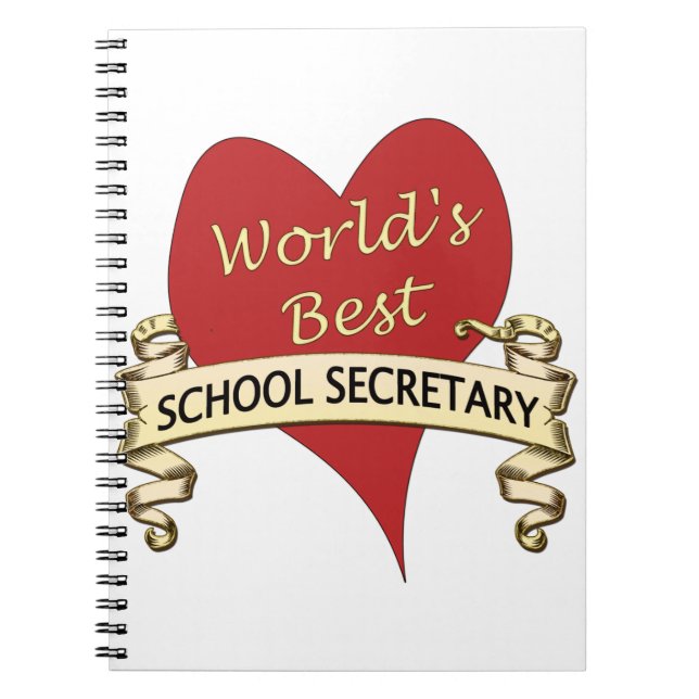 World's Best School Secretary Notebook (Front)
