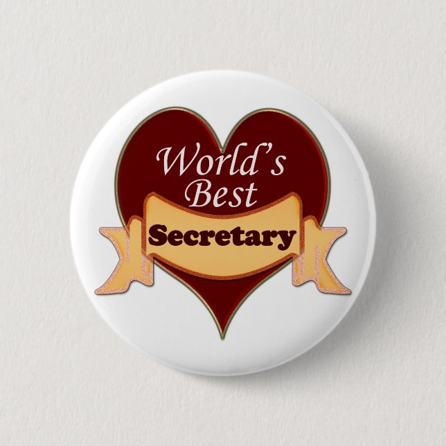 World's Best Secretary 2 Inch Round Button (Front)