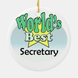 World's best Secretary Ceramic Ornament
