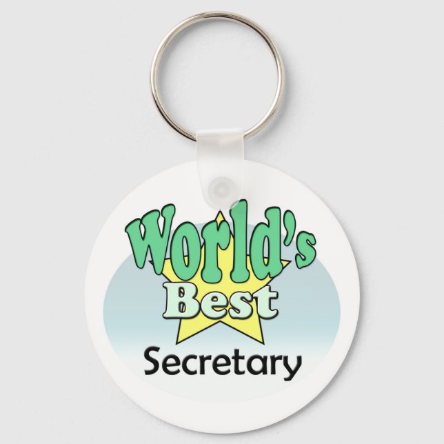 World's Best Secretary Keychain (Front)