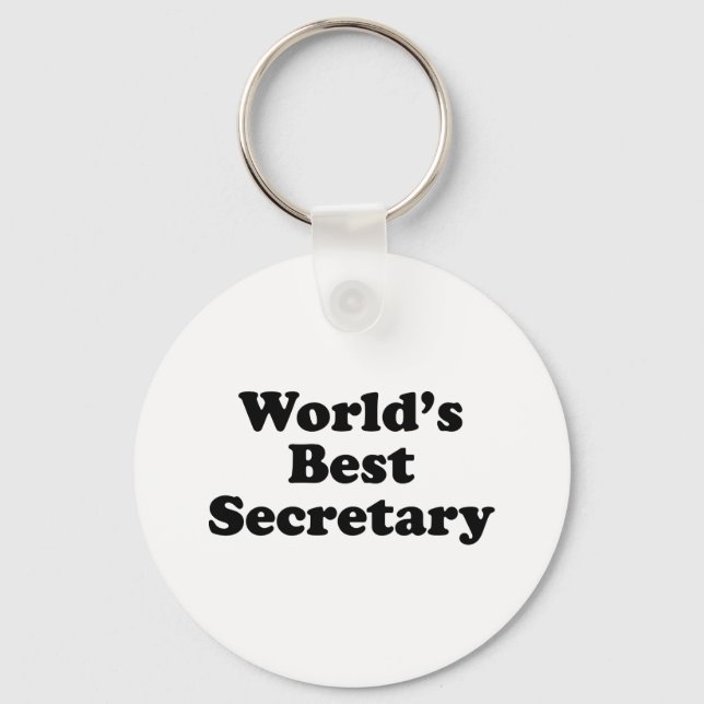 World's Best Secretary Keychain (Front)