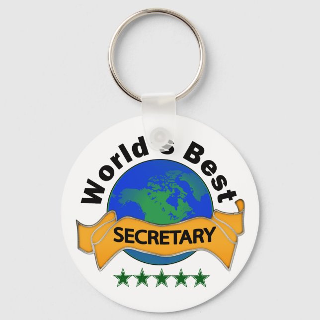 World's Best Secretary Keychain (Front)