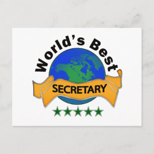 World's Best Secretary Postcard