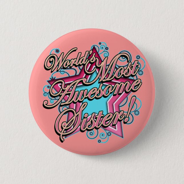 Worlds Best Sister 2 Inch Round Button (Front)