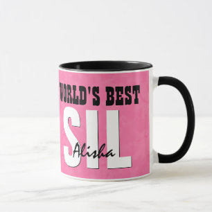 World's Best SISTER IN LAW Pink Grunge Custom V21 Mug