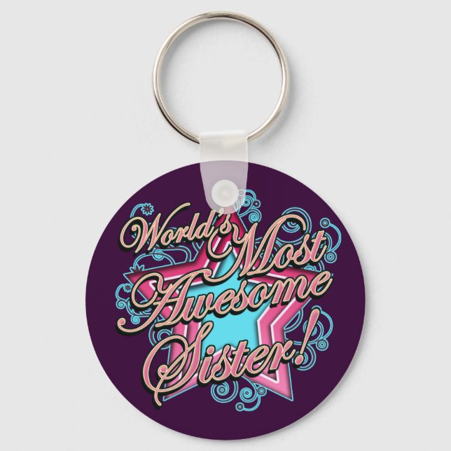 Worlds Best Sister Keychain (Front)