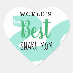 World's Best Snake Mom - Customizable Heart Sticker