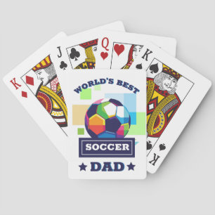 World's Best Soccer Dad Father's Day Playing Cards