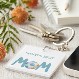 World's Best Soccer Mom Mother's Day Acrylic Keychain