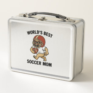 WORLD'S BEST SOCCER MOM - PUG PLAYER METAL LUNCH BOX