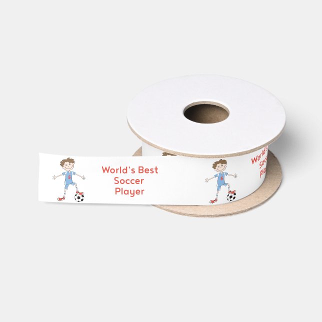 World's Best Soccer Player Satin Ribbon (Spool)