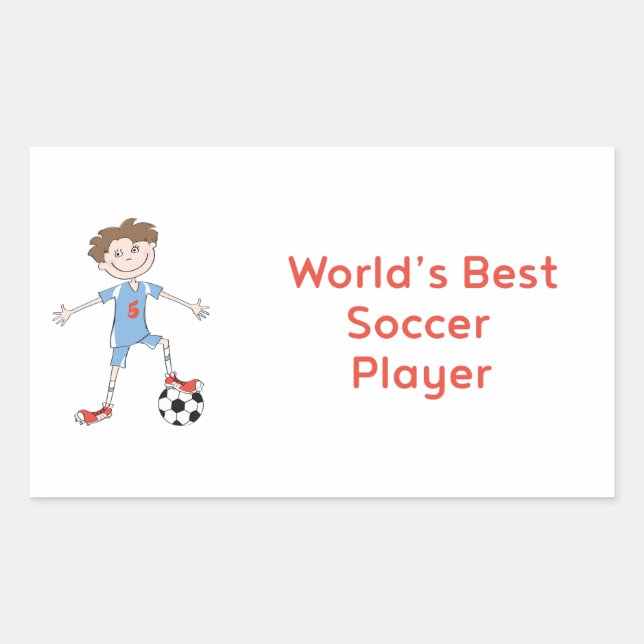 World's Best Soccer Player Sticker (Front)
