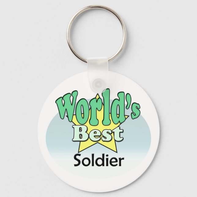 World's Best Soldier Keychain (Front)