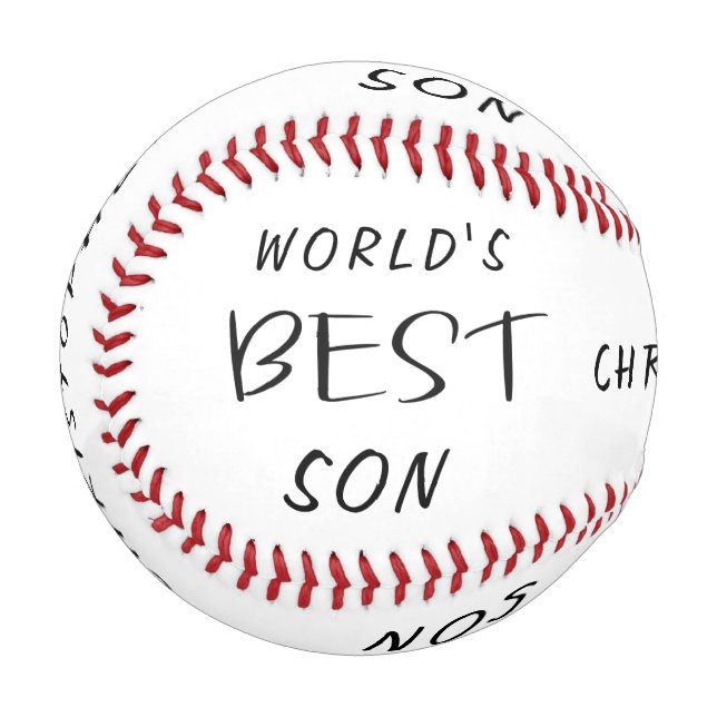 World's Best Son Personalized Name Baseball (Back Right)