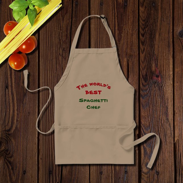 World's Best Spaghetti Chef - funny quote Standard Apron (Creator Uploaded)