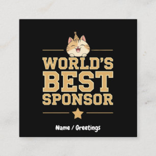 World's Best Sponsor Ever Food Bank Volunteers Square Business Card