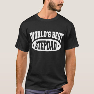 World's Best Step Dad T-Shirt - Black or Dark