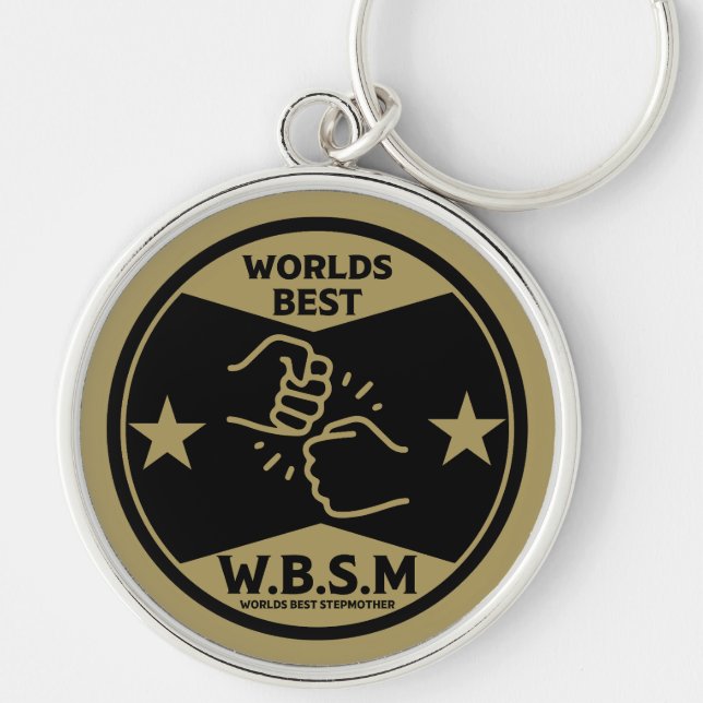 WORLDS BEST STEP MOTHER KEYCHAIN (Front)