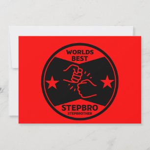 Worlds Best Stepbrother Holiday Card