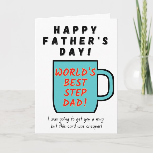 World's Best Stepdad - Father's Day Card (Front)