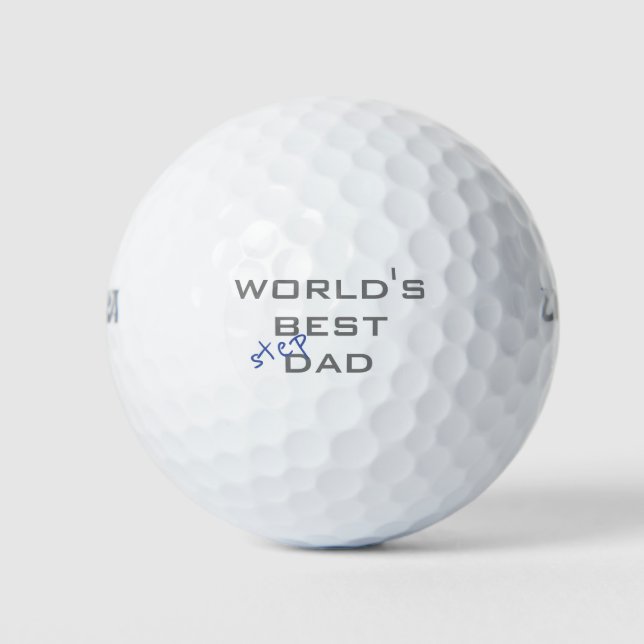 World's Best Stepdad Golf Balls (Front)