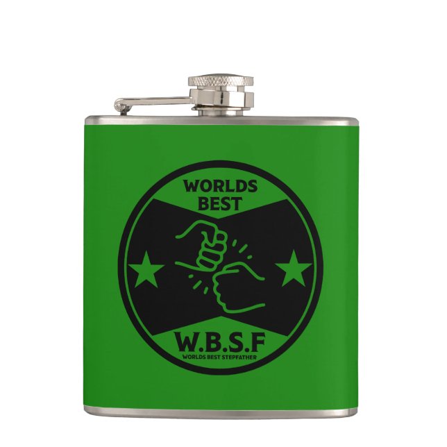 WORLDS BEST STEPFATHER HIP FLASK (Front)