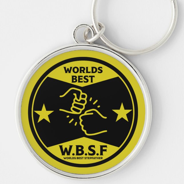 WORLDS BEST STEPFATHER KEYCHAIN (Front)
