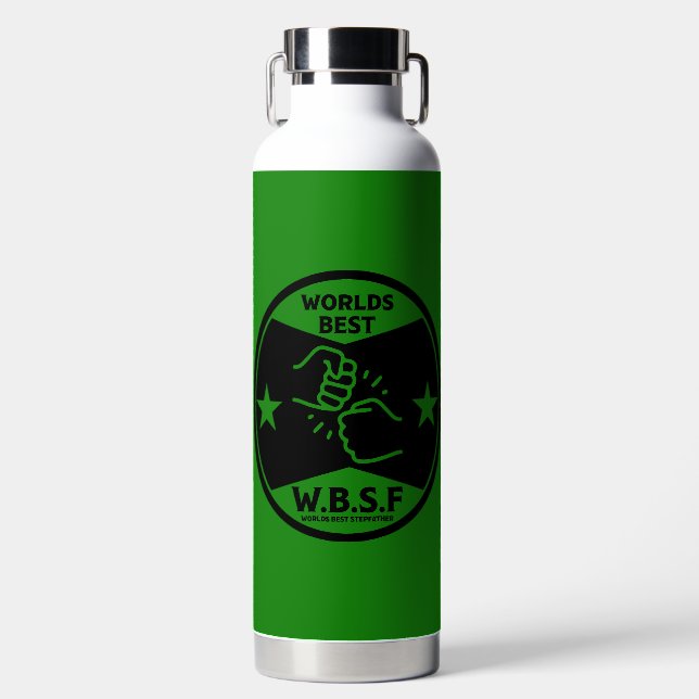 WORLDS BEST STEPFATHER WATER BOTTLE (Front)