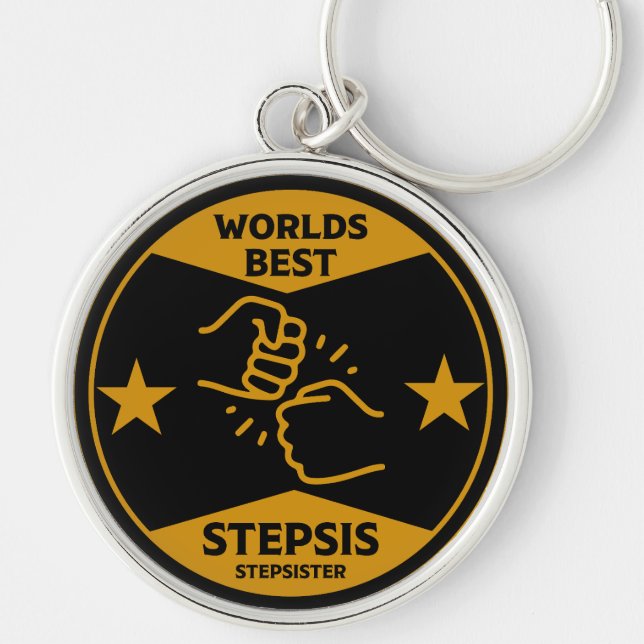Worlds Best Stepsister Keychain (Front)