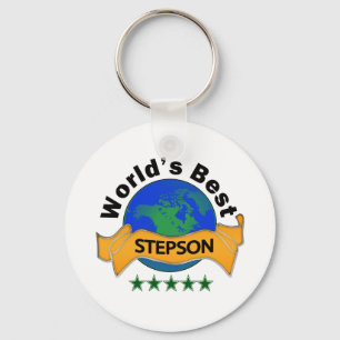 World's Best Stepson Keychain