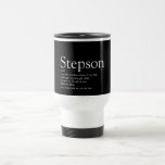 World's Best Stepson Modern Fun Definition  Travel Mug<br><div class="desc">Personalize for your special stepson to create a unique gift. A perfect way to show him how amazing he is every day. You can even customize the background to their favourite colour. Designed by Thisisnotme©</div>
