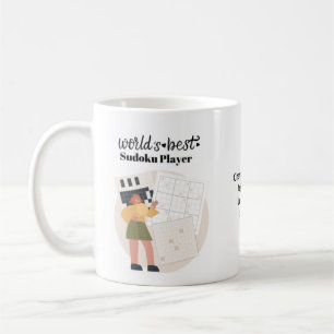 World's Best Sudoku Player Female Personalized Coffee Mug