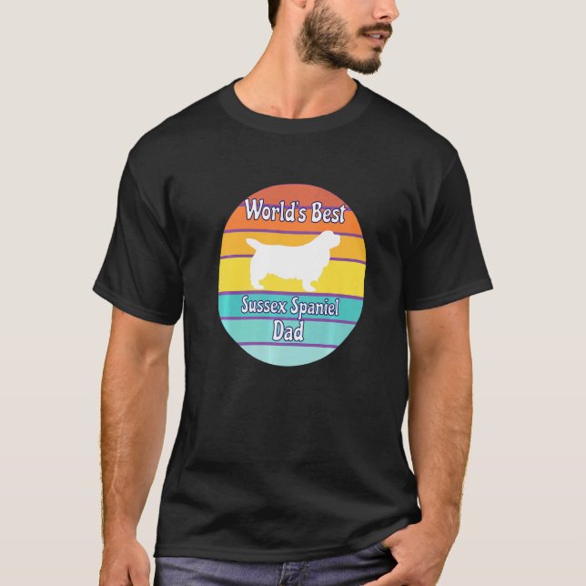 World's Best Sussex Spaniel Dad T-Shirt (Front)