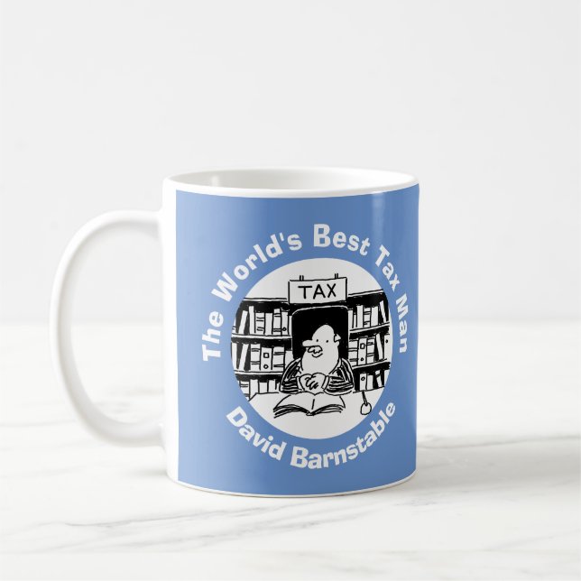World's Best Tax Man to Personalise Coffee Mug (Left)