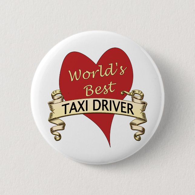 World's Best Taxi Driver 2 Inch Round Button (Front)