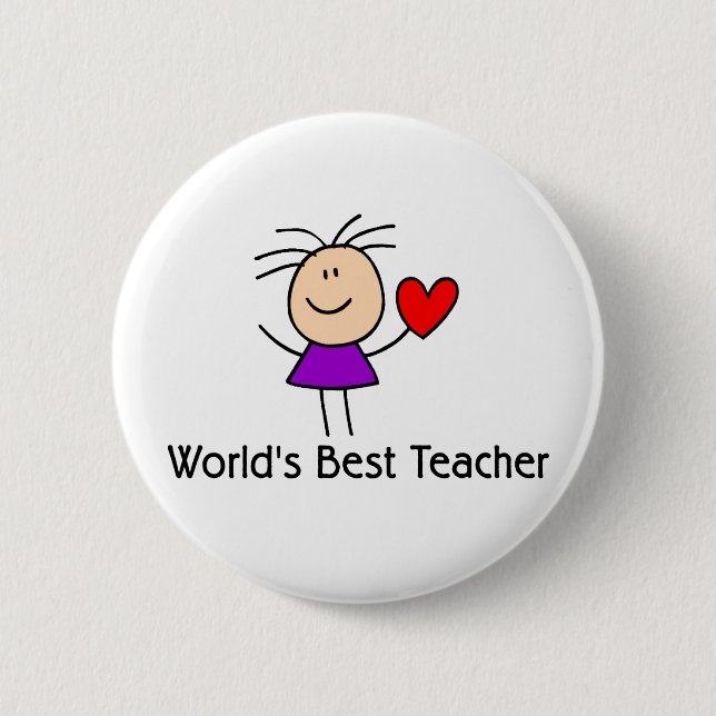World's Best Teacher 2 Inch Round Button (Front)