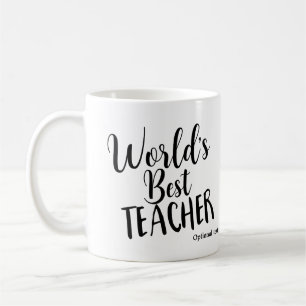 WORLD'S BEST TEACHER Birthday Personalized Custom Coffee Mug